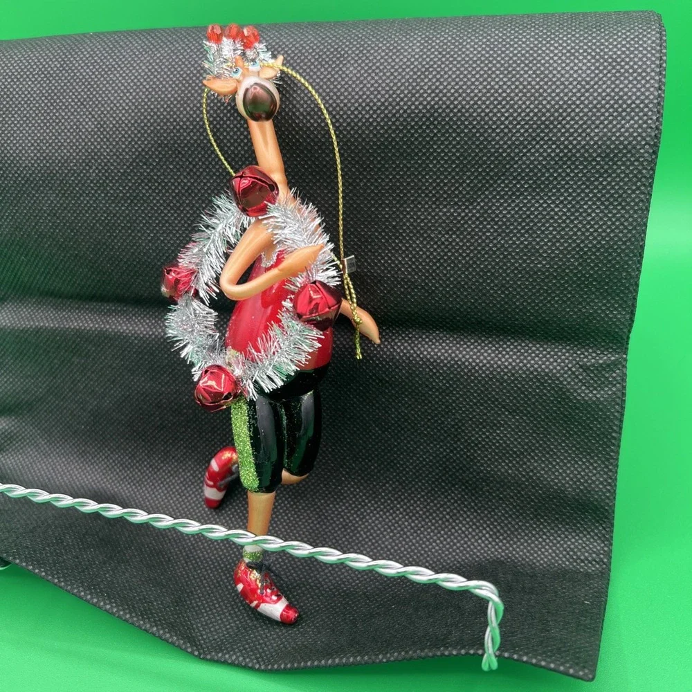 Christmas Elk Dancing Christmas Tree Ornament With Glitter Pants 6